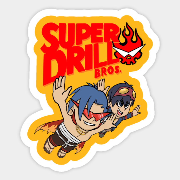 Super Drill Bros. Sticker by PsychtronArtworx